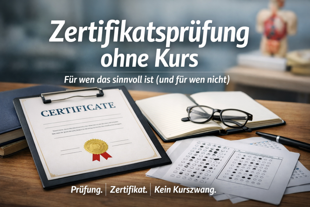 Medtech Zertifikatsprüfung ohne Kurs – für wen das sinnvoll ist (und für wen nicht)