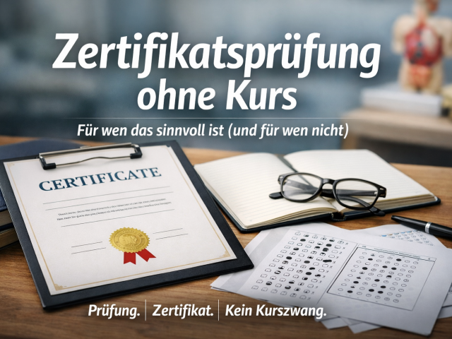 Medtech Zertifikatsprüfung ohne Kurs – für wen das sinnvoll ist (und für wen nicht)